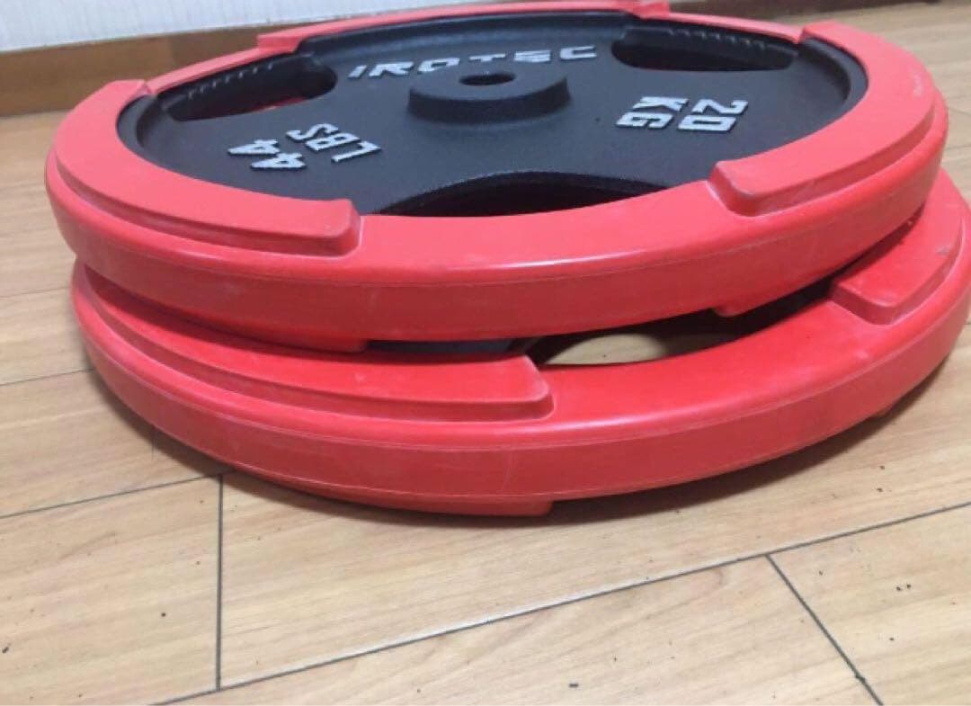 ① iROTEC ラバー　バーベル　プレート 20kg x 1枚
