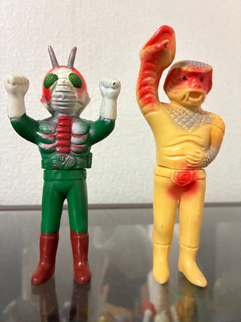 当時物　仮面ライダーV3　コブラ男　ミニソフビ　ポピー　バンダイ