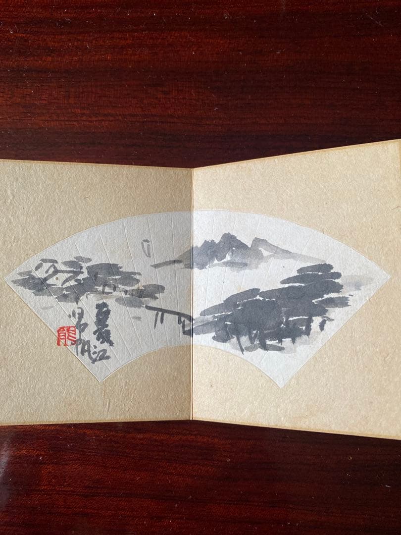 扇面画帖 セット本 肉筆 水墨画 彩色画 書 落款有日本画 古美術 コレクション