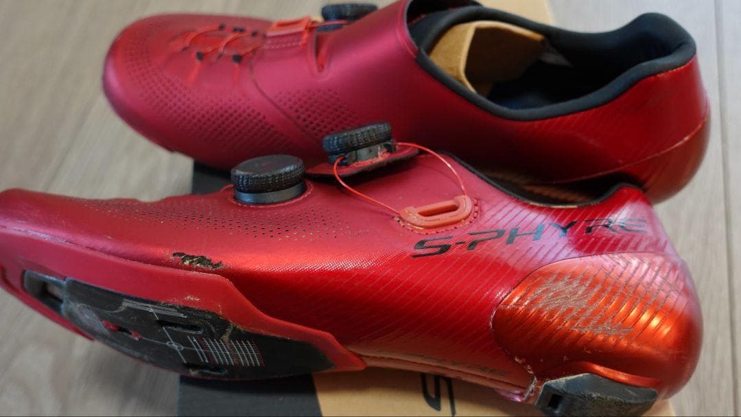 SHIMANO S-PHYRE レッドシューズ