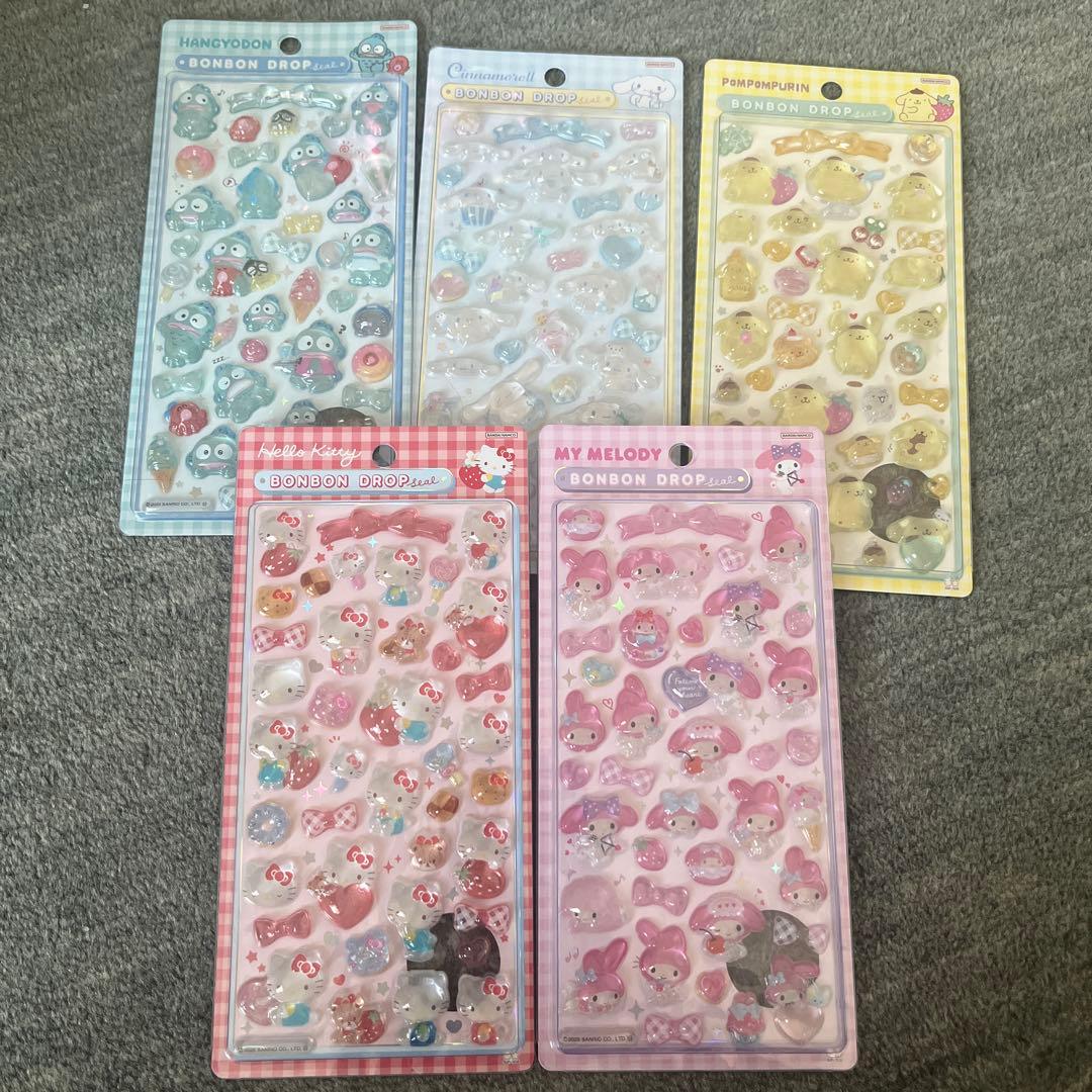 ボンボンドロップシール　サンリオ　第2弾　5枚セット