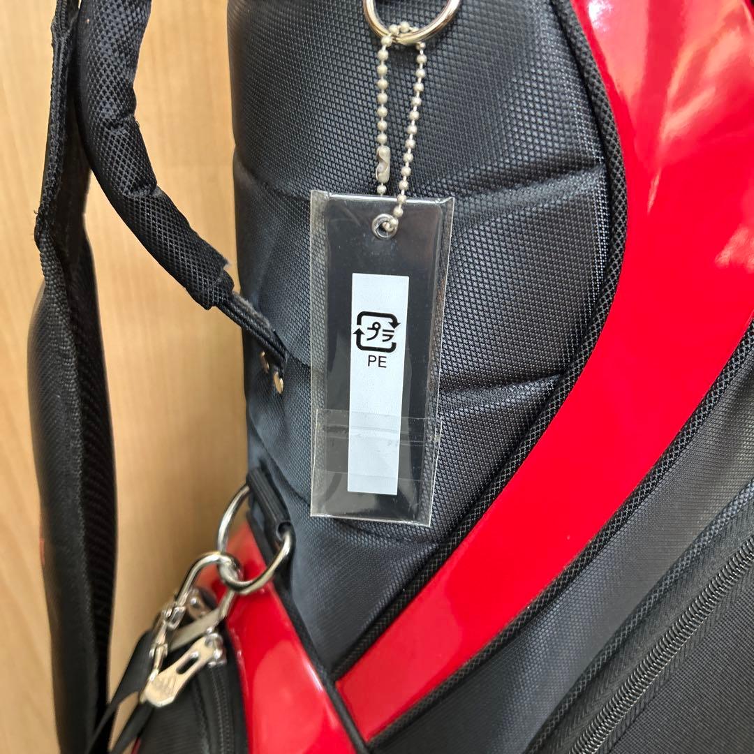 専用adidas ゴルフバッグ キャディバッグ　ブラック/レッド