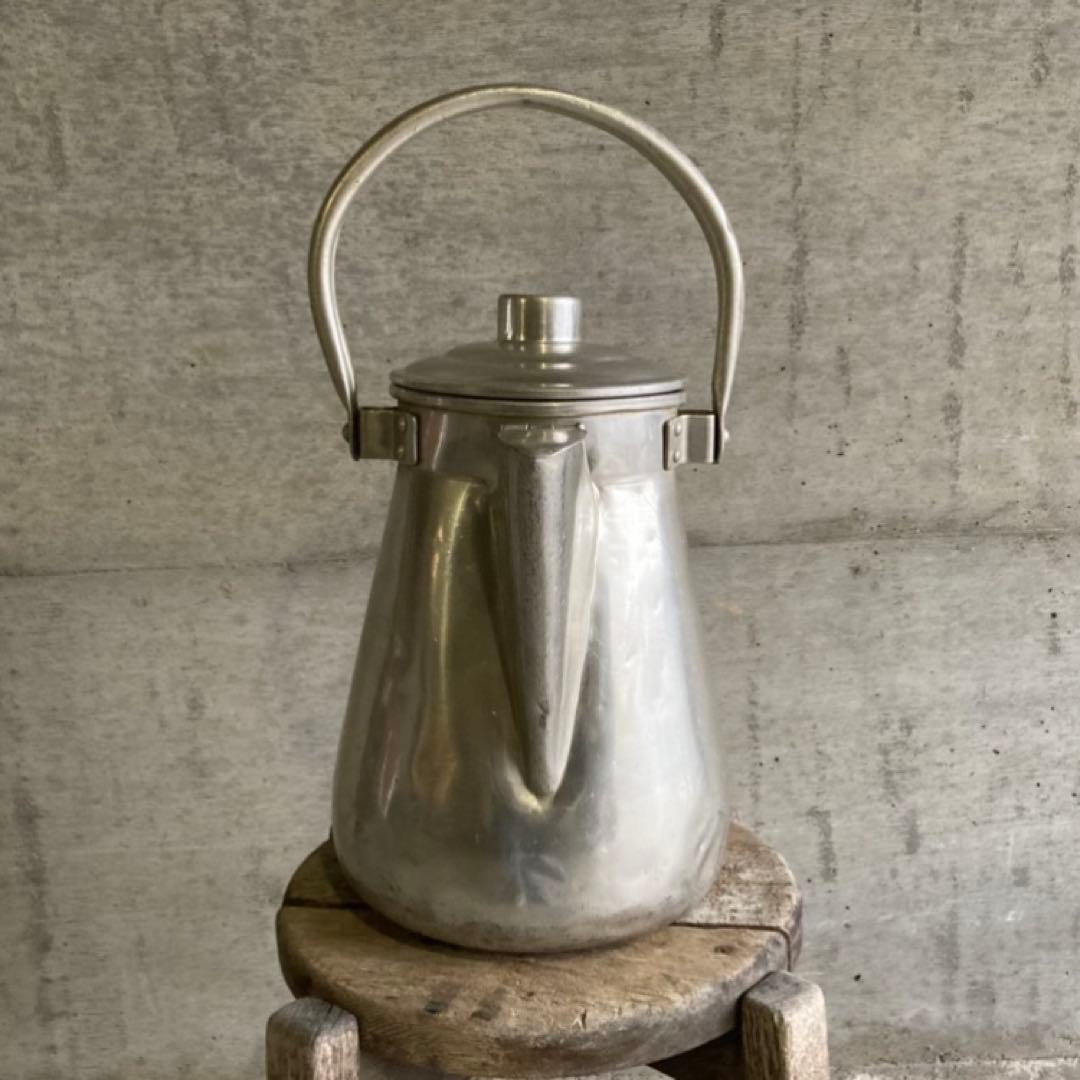 ミルクポット ケトル 学校 給食 容器 大型 アルミ 金属 レトロ ヴィンテージ