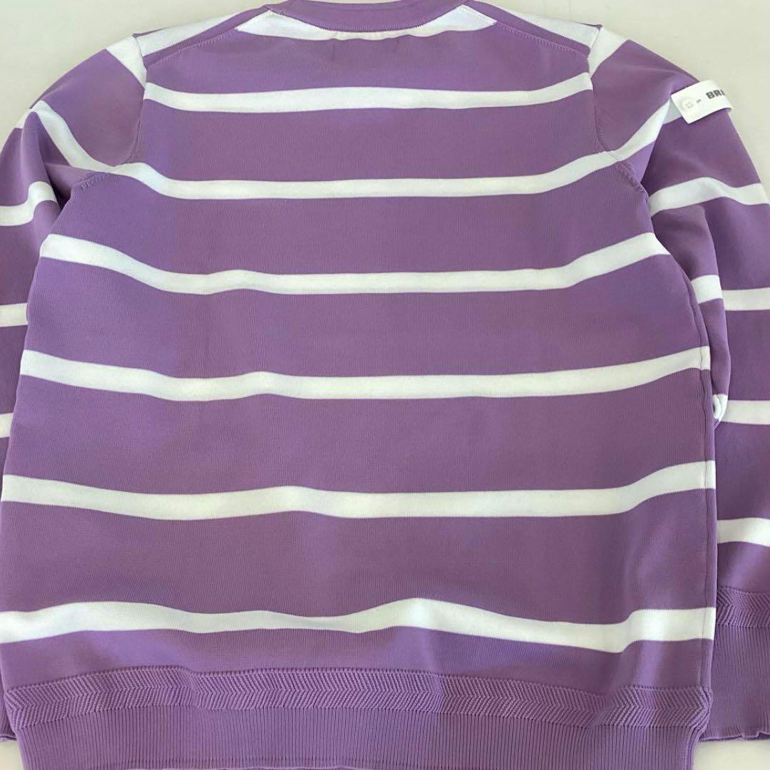 レディースウェア BRIEFING WOMEN STRIPE CREW NECK KNIT M