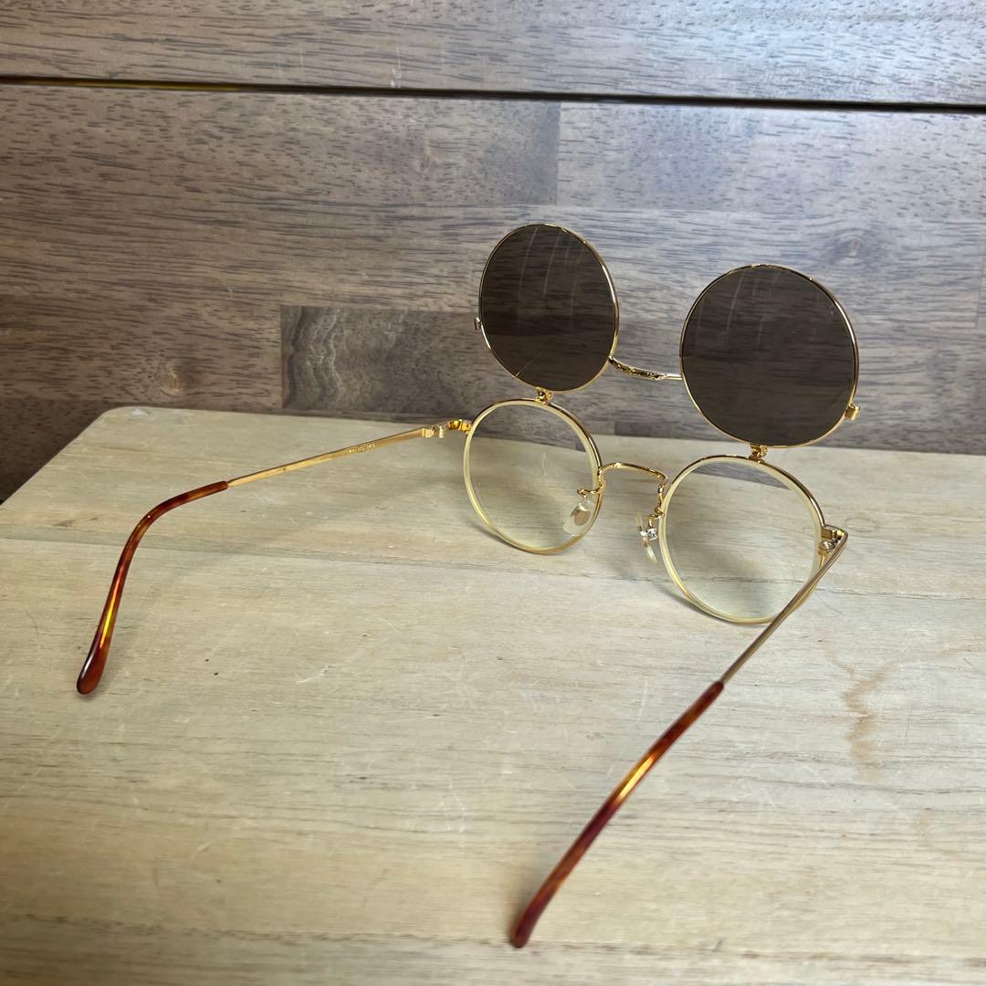 【アンティーク】AMIPARIS 858 08跳ね上げ 度入り メガネ 眼鏡