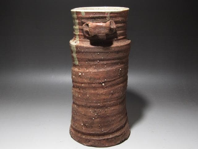 ★ 本阿弥光甫（空中）　伊賀写花入　裏千家十代認徳斎の花押★x299