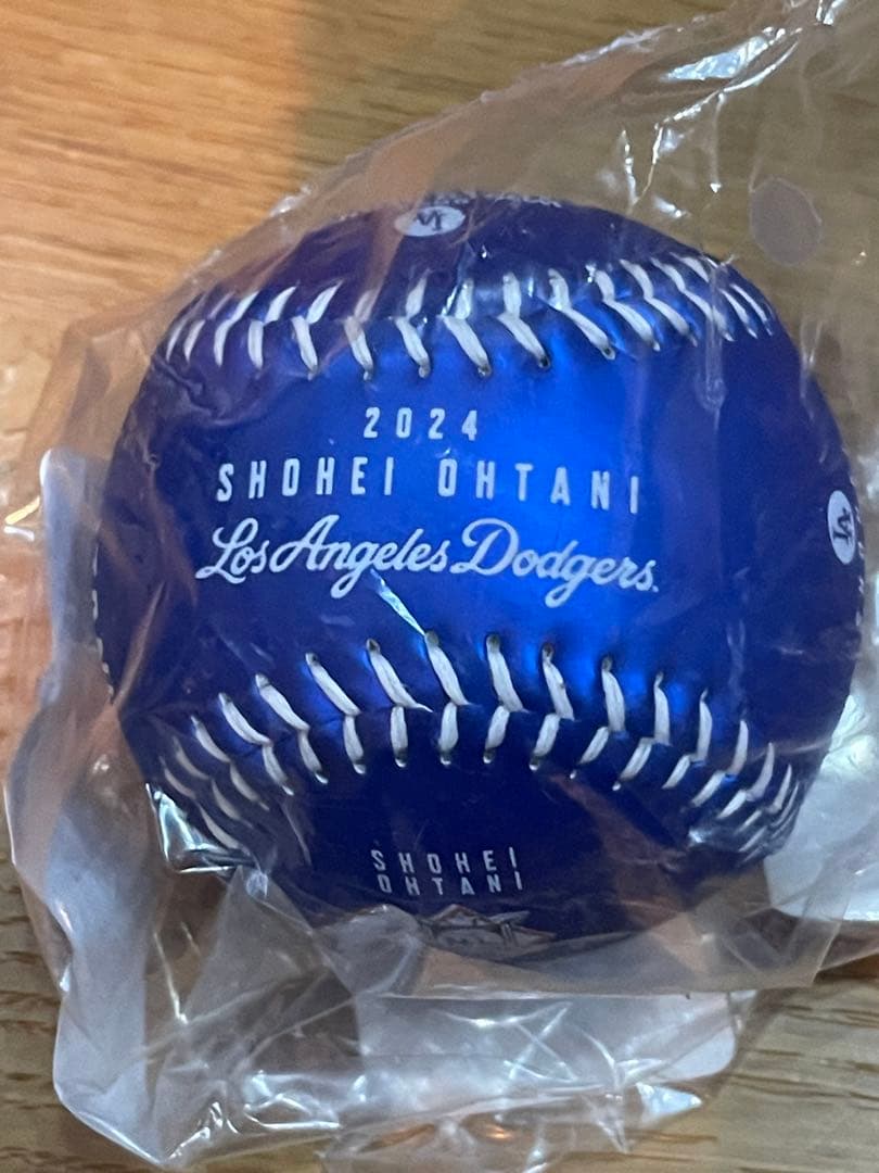 【新品】ドジャース大谷2024 50/50 MVP WS優勝記念ボール　ブルー