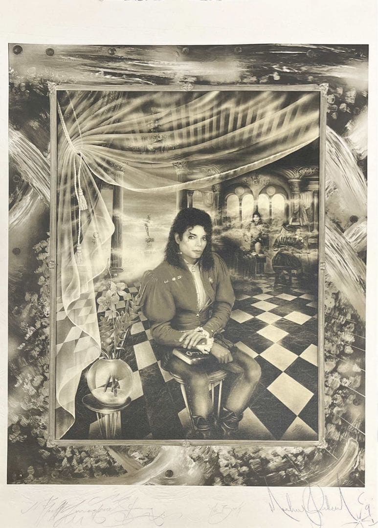 リビングストーン マイケル・ジャクソン 1990 版画作品