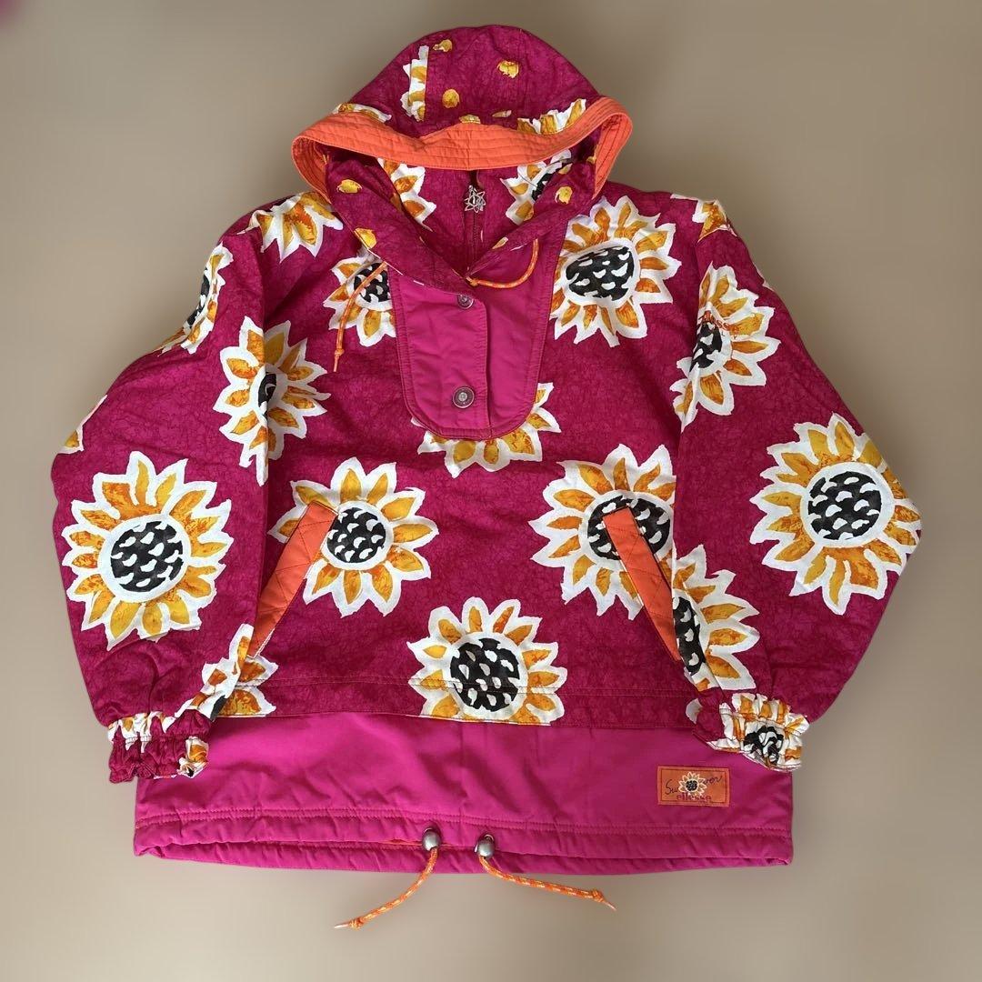 エレッセ　スキーウェア 女性用 ピンク ひまわり柄