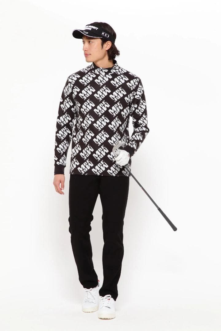 極美品 マスターバニー MBE柄ジャガード モックネックカットソー