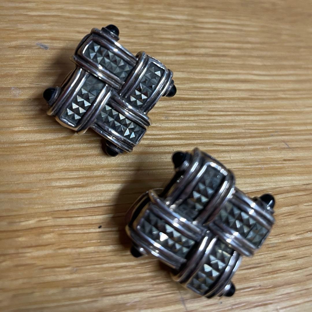 シルバーイヤリング【m1518 ホールマーク　アンティーク　ビンテージ　925】