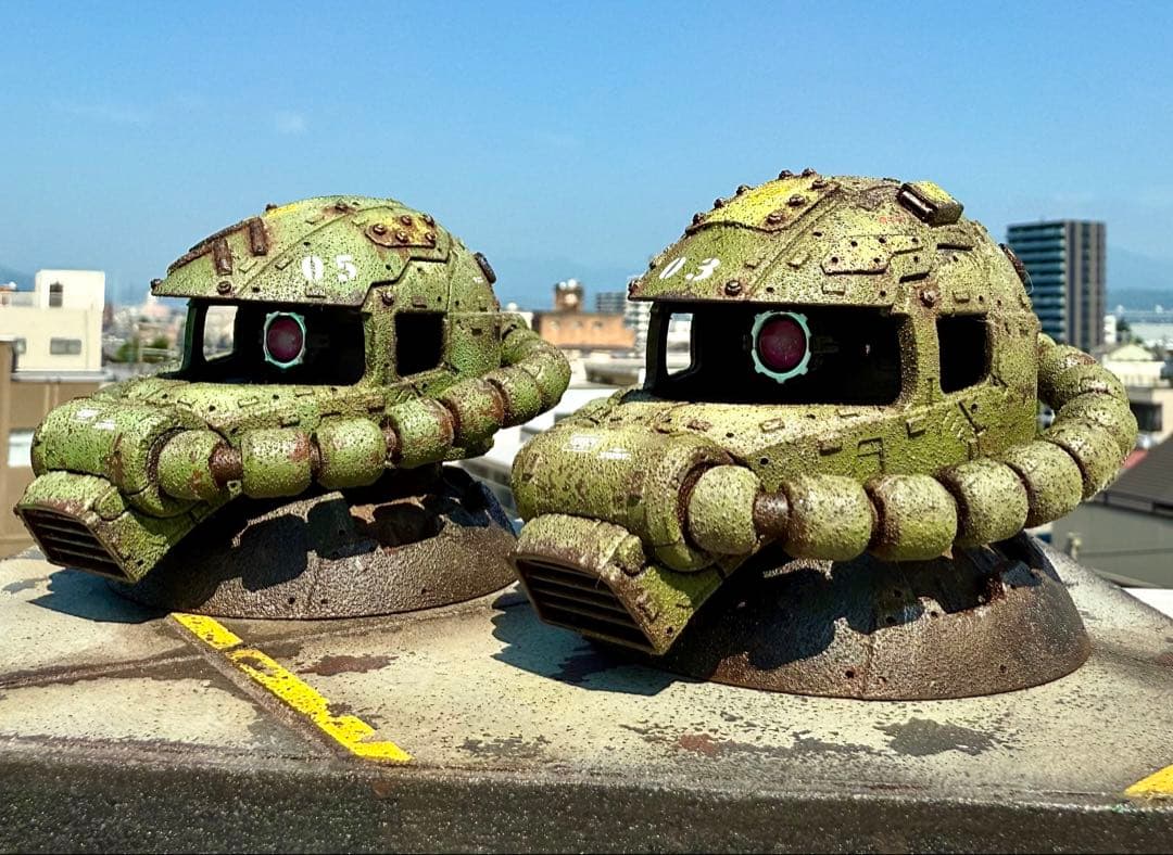 EXCEED MODEL ザクヘッド　作業機カラー　現地改修　塗装完成品