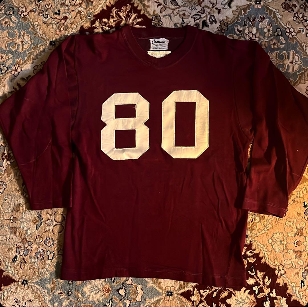 60s ヴィンテージ　キャンパス　フットボールシャツ　レーヨン
