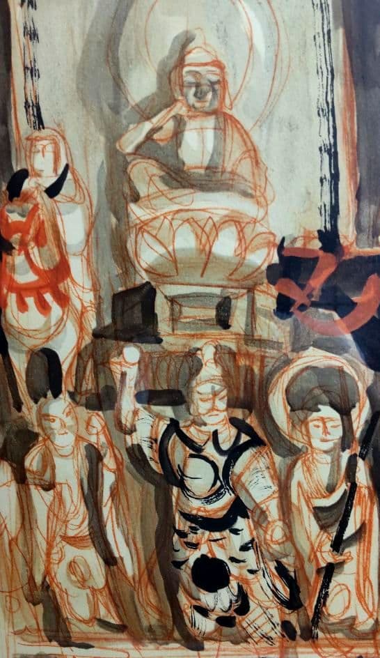 「羅漢」杉本健吉 リトグラフ 美品