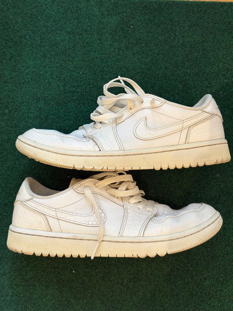 シューズ(男性用) AIR JORDAN1 GOLF LOW White Crocodile