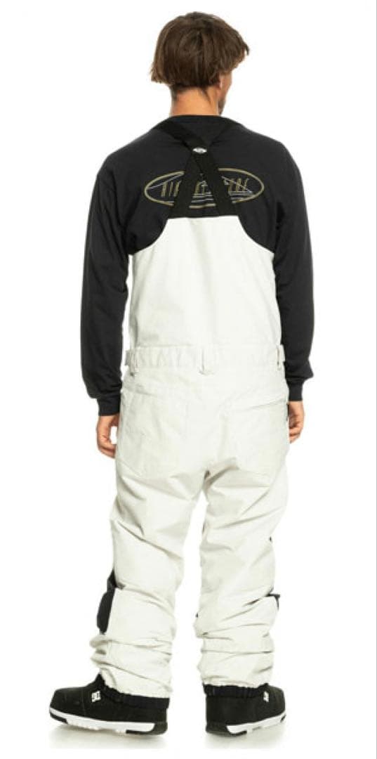 送料無料 新品 QUIKSILVER スノーウェア ビブパンツ L WHT