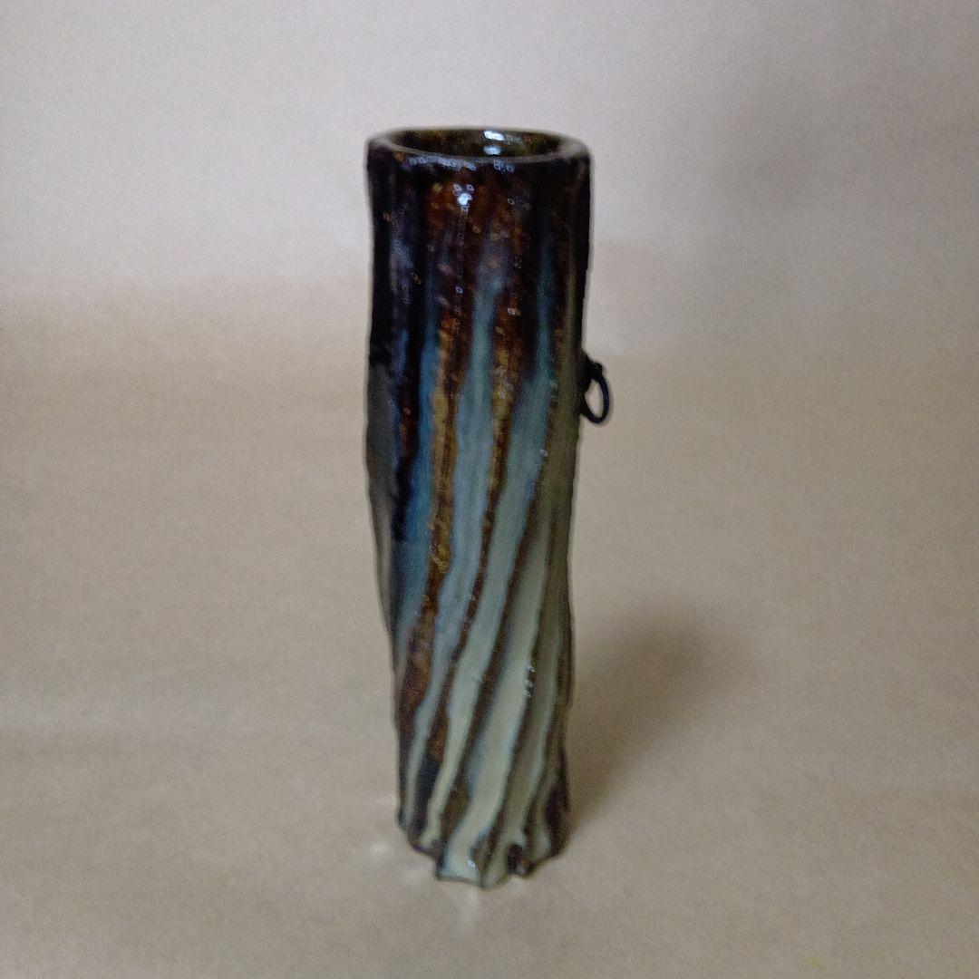 茶道具　高取しのぎ掛花入