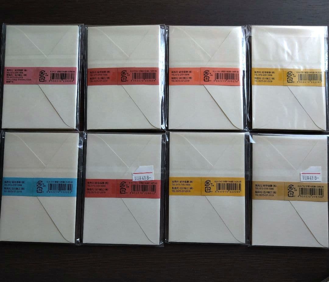 古川紙工×紀寺コラボ文房具柄そえぶみ箋セット