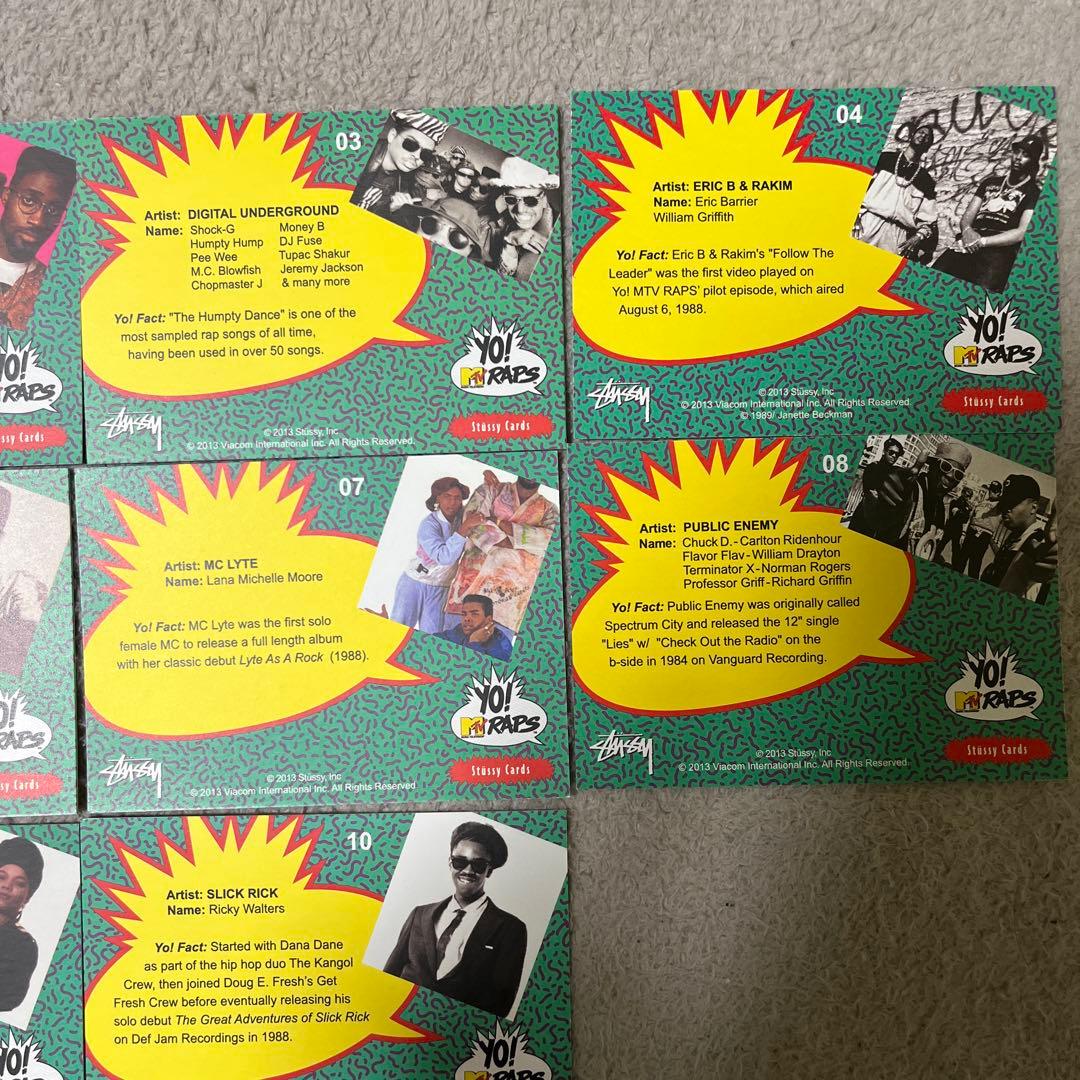 Stussy × Yo! MTV Raps プロモーションカード 10枚セット