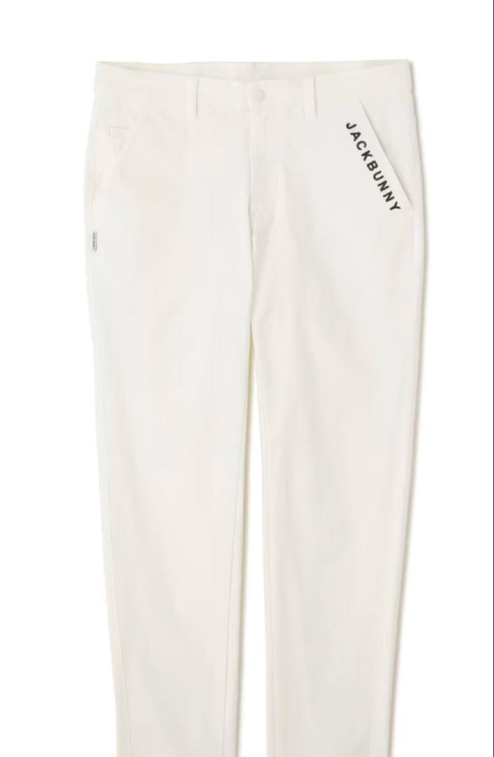 新品 パーリーゲイツ ジャックバニー 2WAYストレッチパンツ(5)サイズL/白