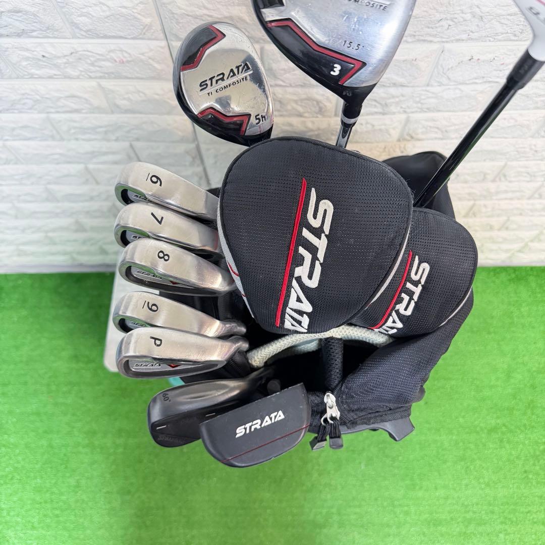 ゴルフセット　豪華　キャロウェイ　STRATA ラウンド仕様　打感良好　すぐ使用