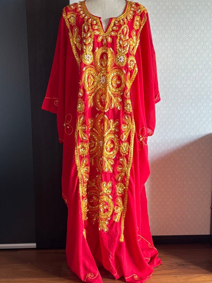 ベリーダンス　赤　ハリージ