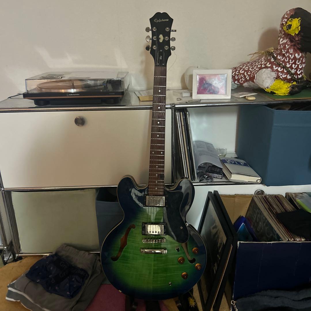 激レアepiphone aquamarine gibson es-355 セミア