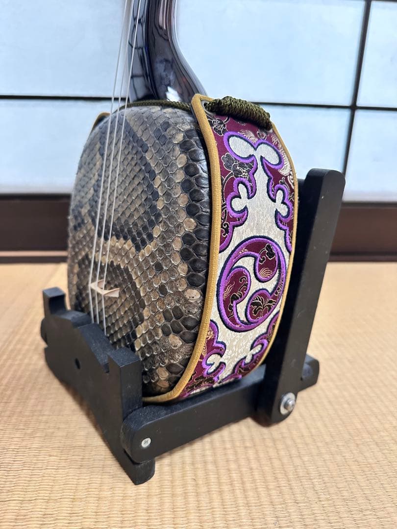 小与那城型 カミゲン黒木 高級レザー巻使用 ウジラミ模様入