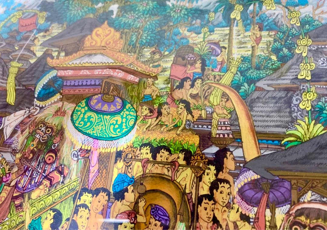 バリ島　絵画　額入り