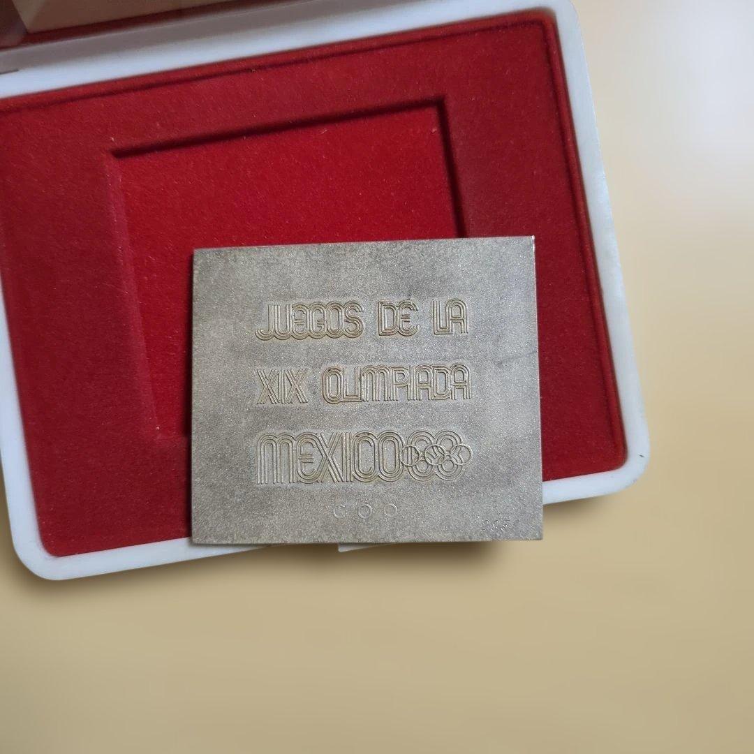 メキシコオリンピック1968 メダル 銀板　925 約78グラム　銀製品　箱付き