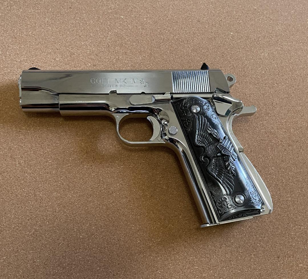 SCW コルト1911 シルバーエアソフトガン
