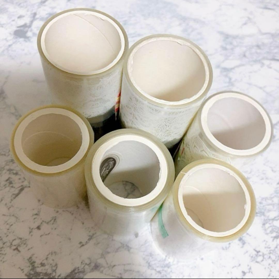 【芯なし中古】ホワイト 花 レース 海外マステ petテープ