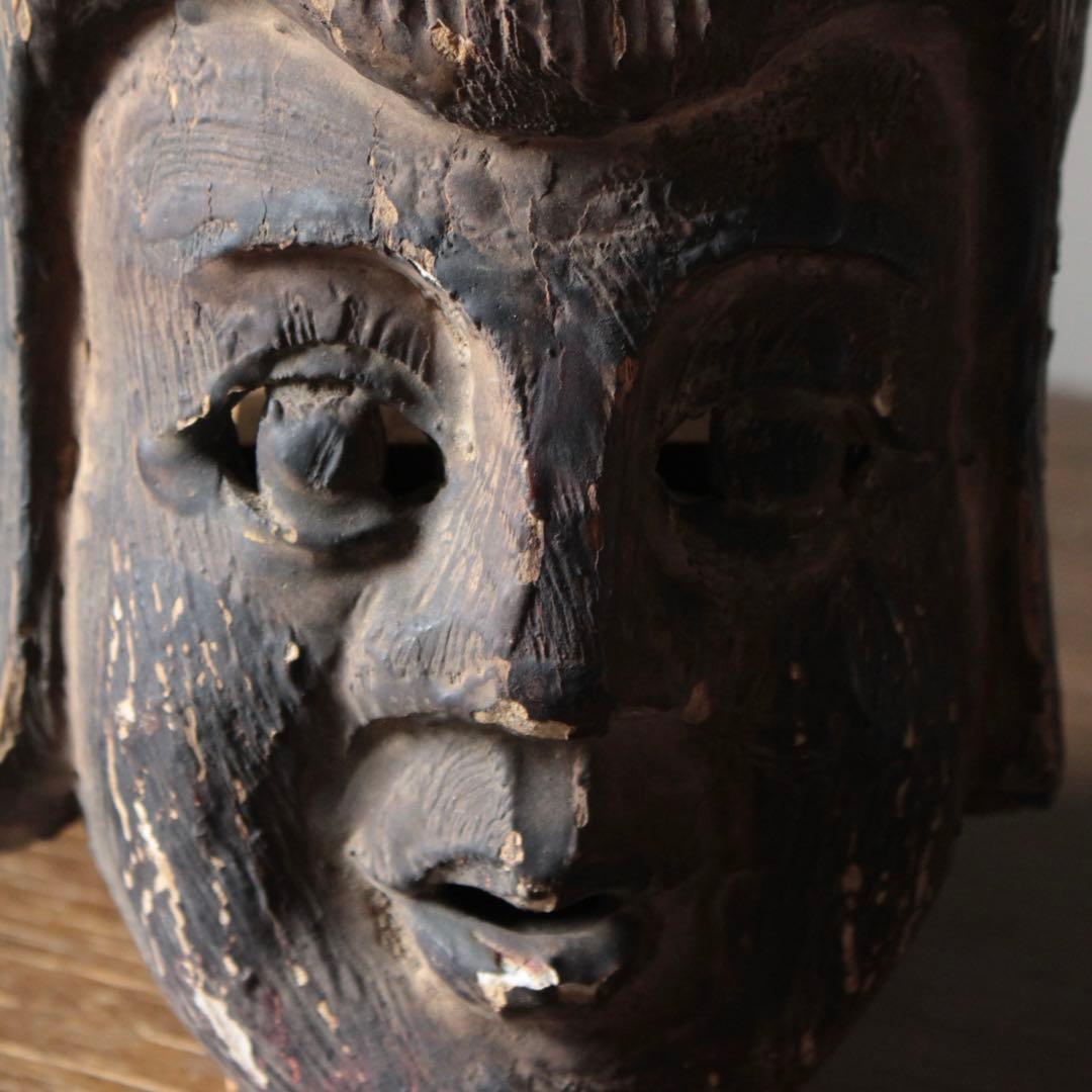 木彫 面 古道具 アンティーク 古美術 神楽面？