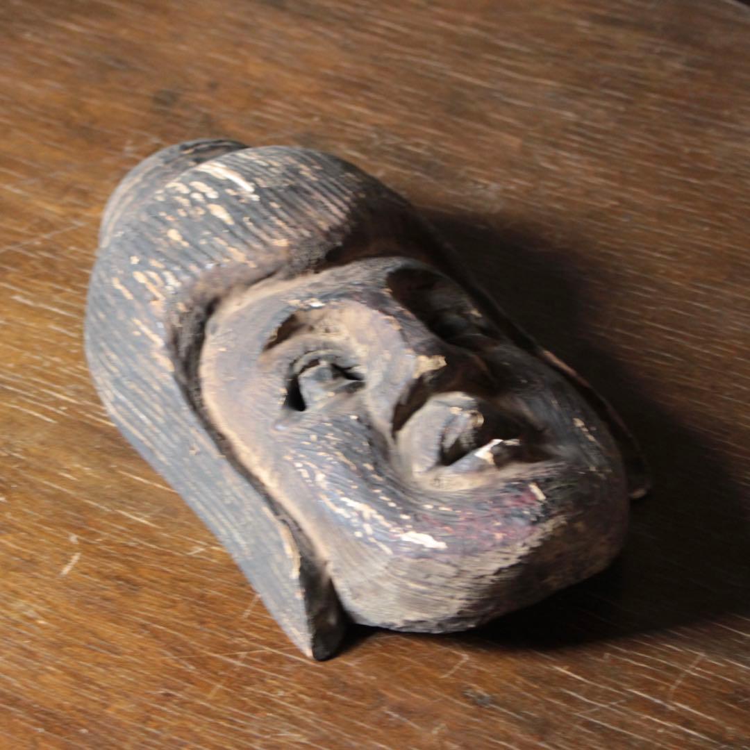 木彫 面 古道具 アンティーク 古美術 神楽面？