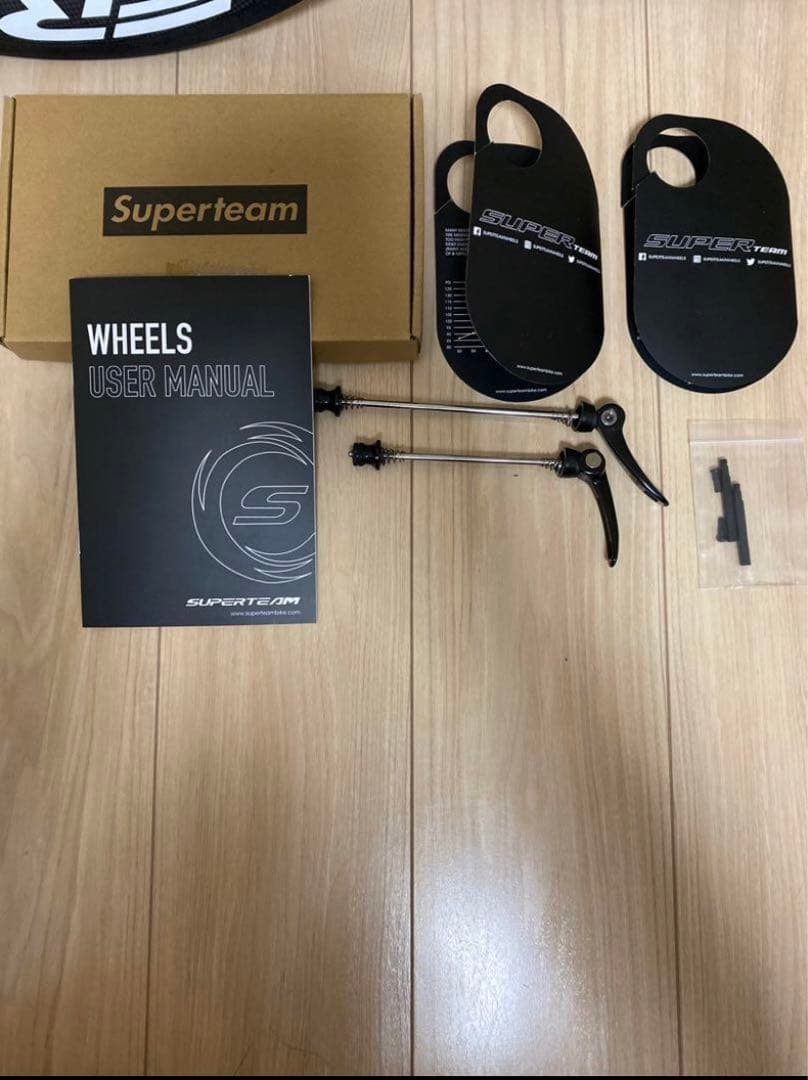 【美品】Super team 50mm カーボンホイール クリンチャー 700c