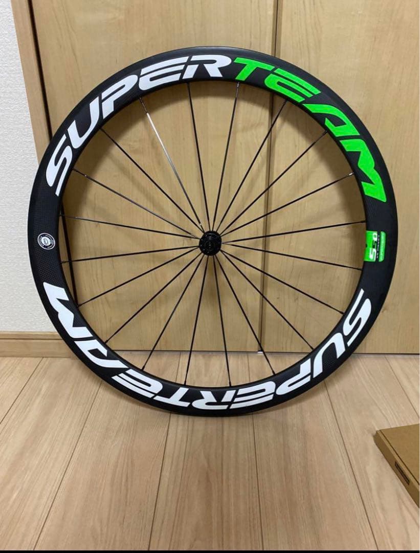 【美品】Super team 50mm カーボンホイール クリンチャー 700c