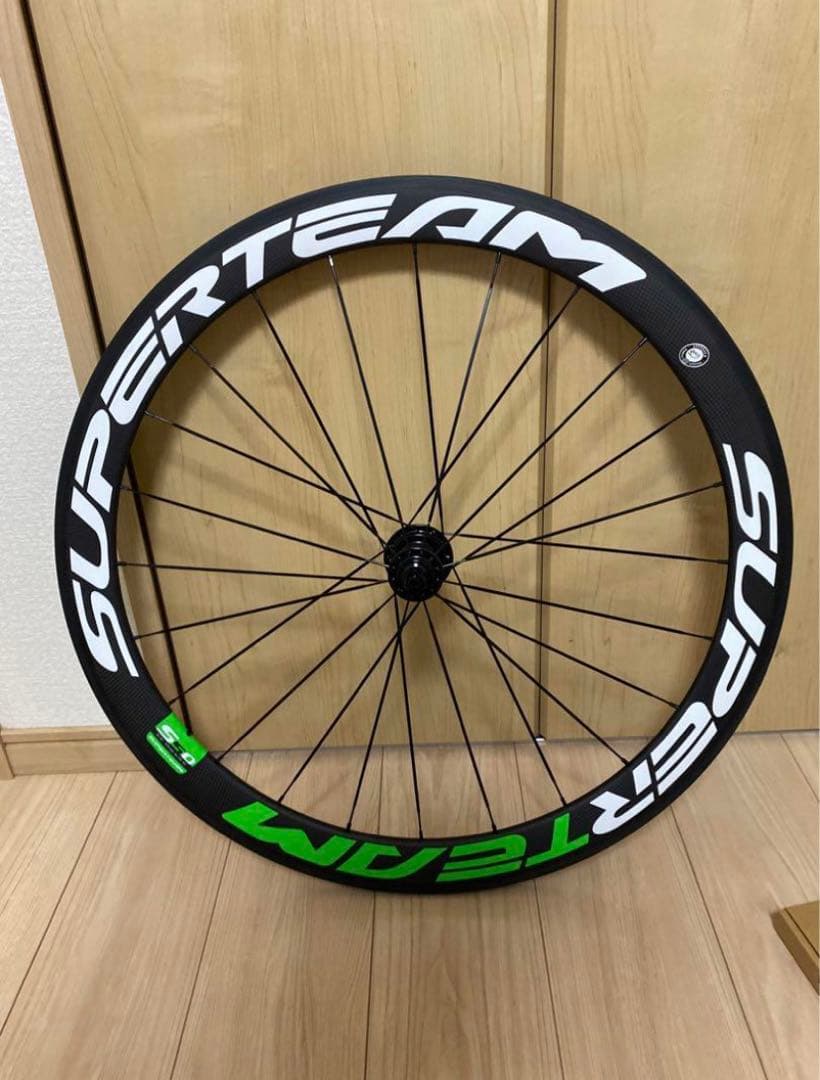 【美品】Super team 50mm カーボンホイール クリンチャー 700c