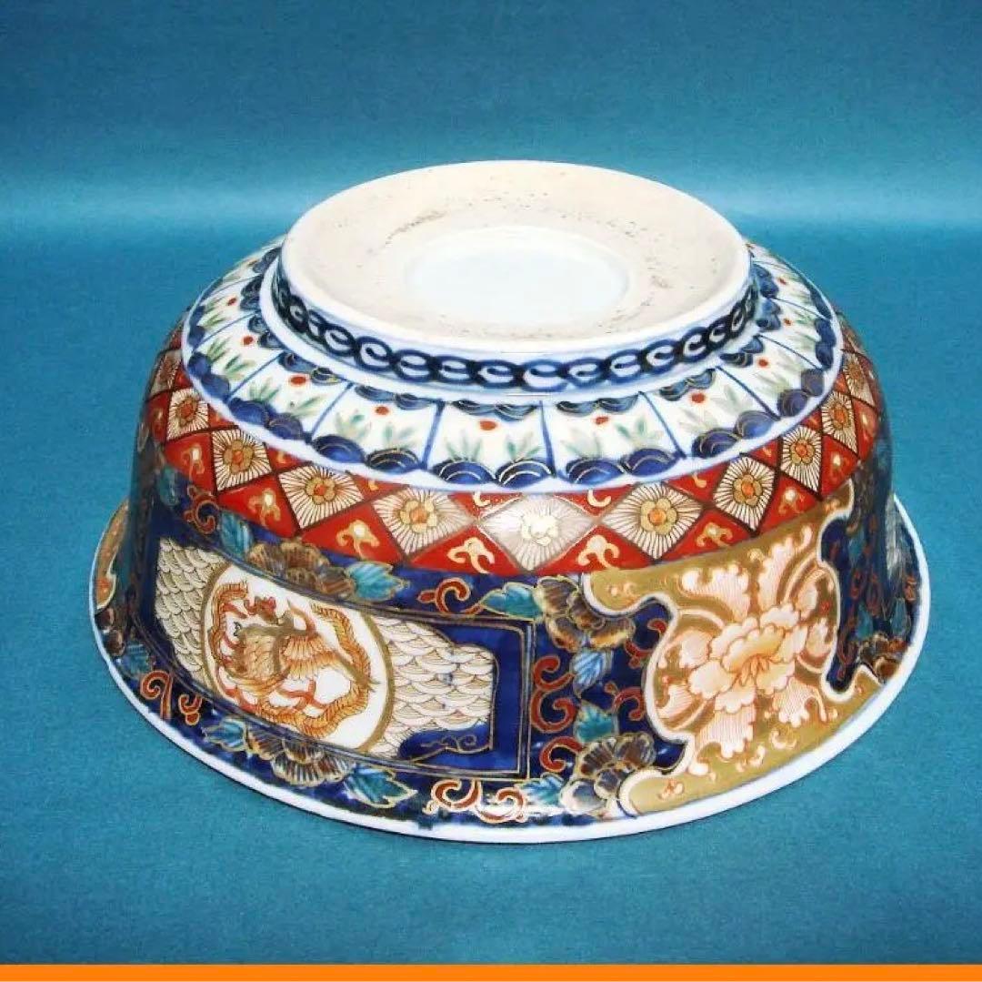 216『色絵金彩 鳳凰 龍 花唐草 鉢』　/骨董品 古美術 古玩 アンティーク