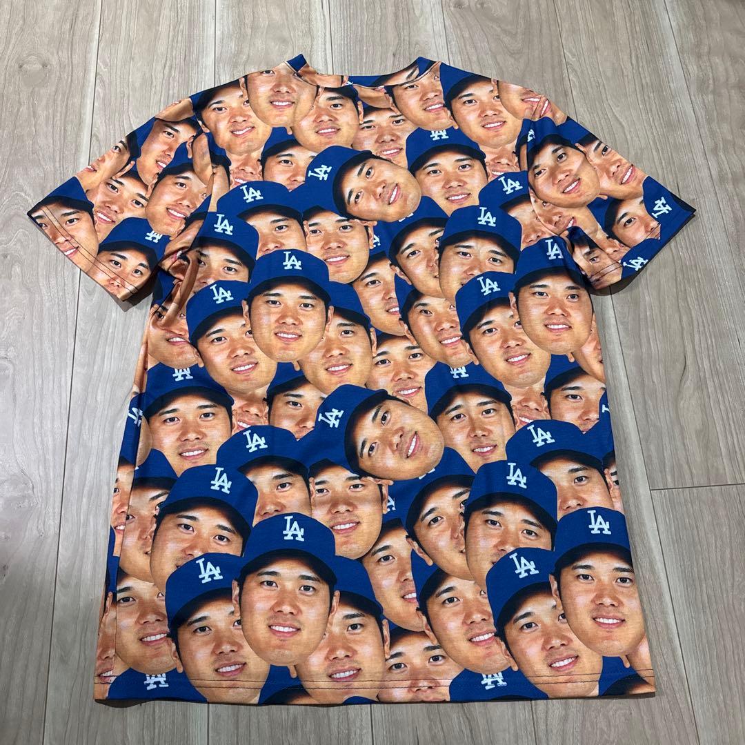 大谷翔平　顔プリント Tシャツ