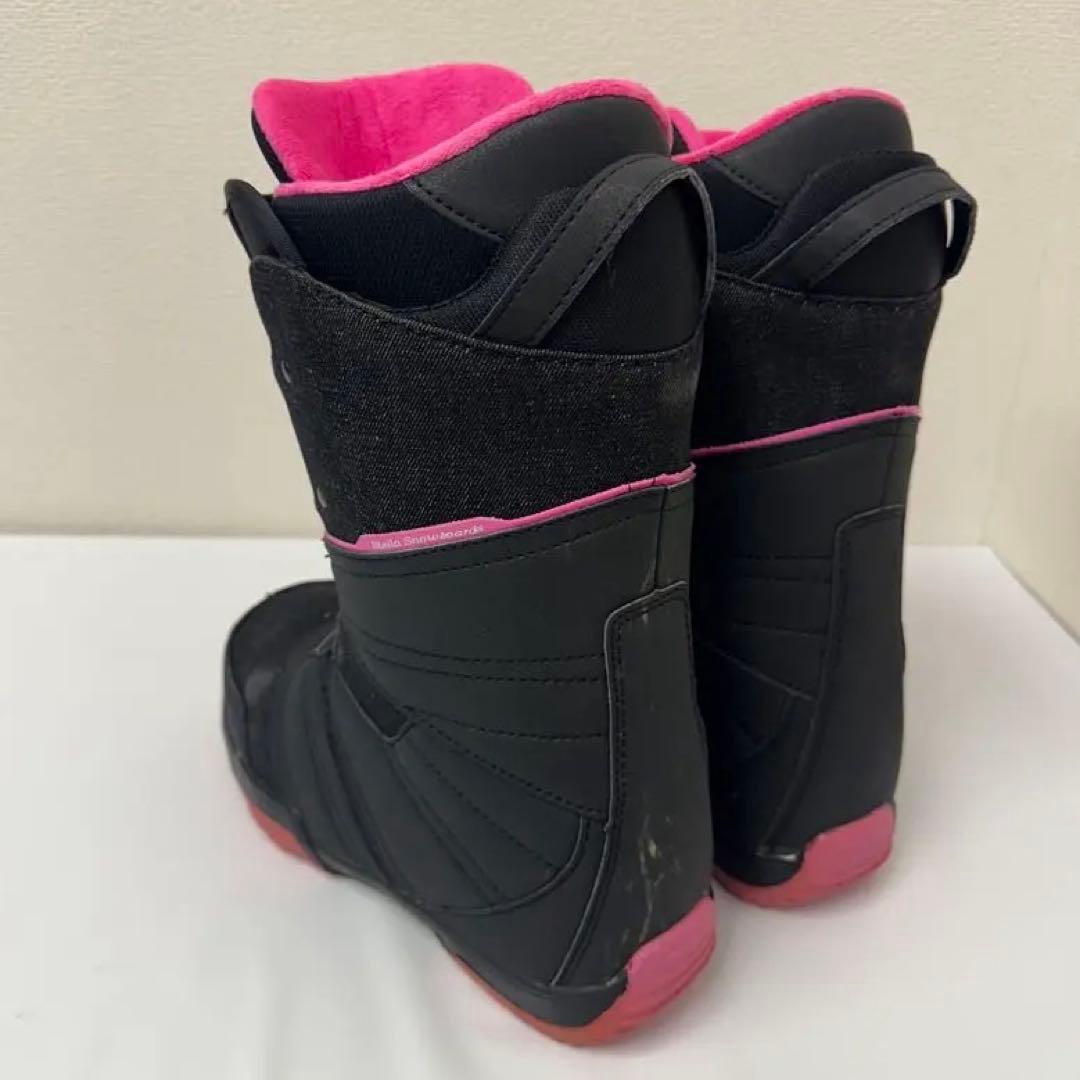 レディース　BOAスノーボードブーツ STELLAブラック/ピンク 25.0cm