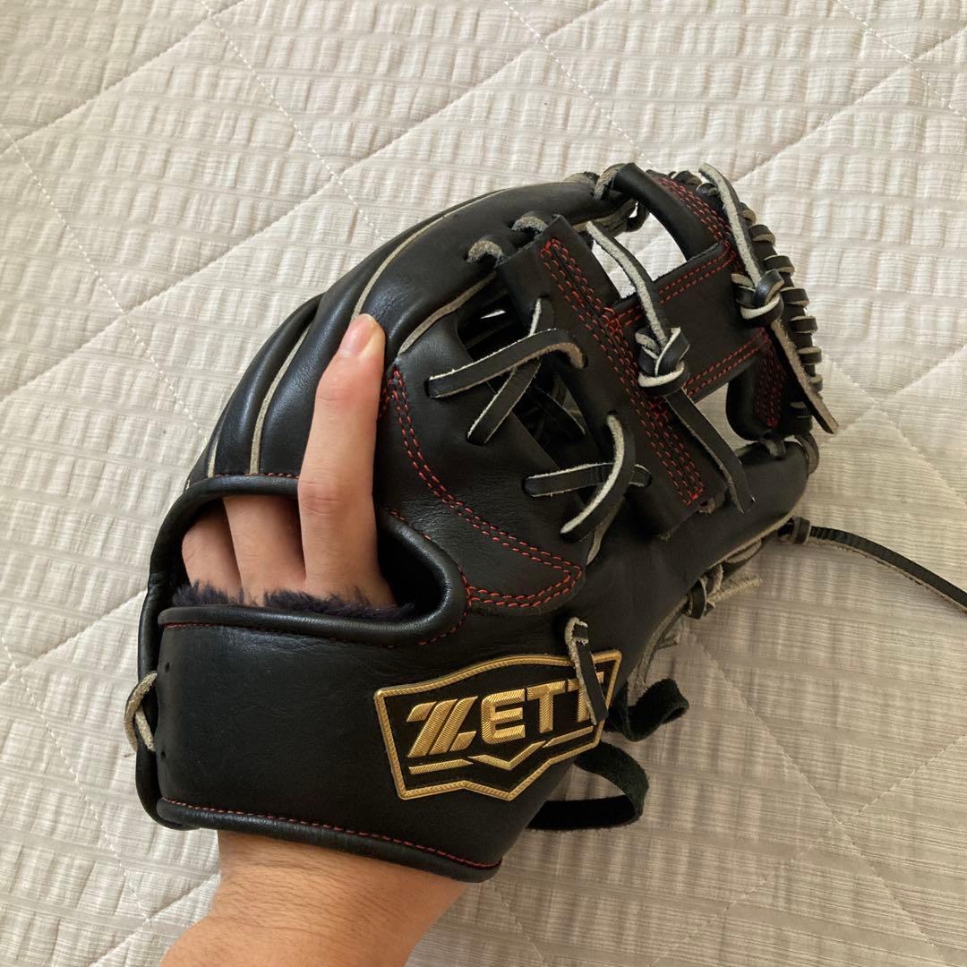 ZETT 硬式グローブ 右手用 黒