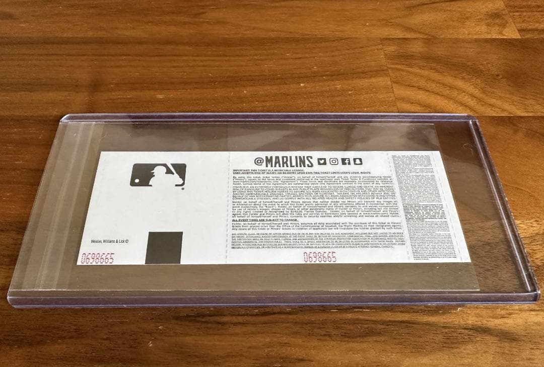 大谷翔平 50-50達成試合 未使用チケット 席番号17（大谷選手の背番号）