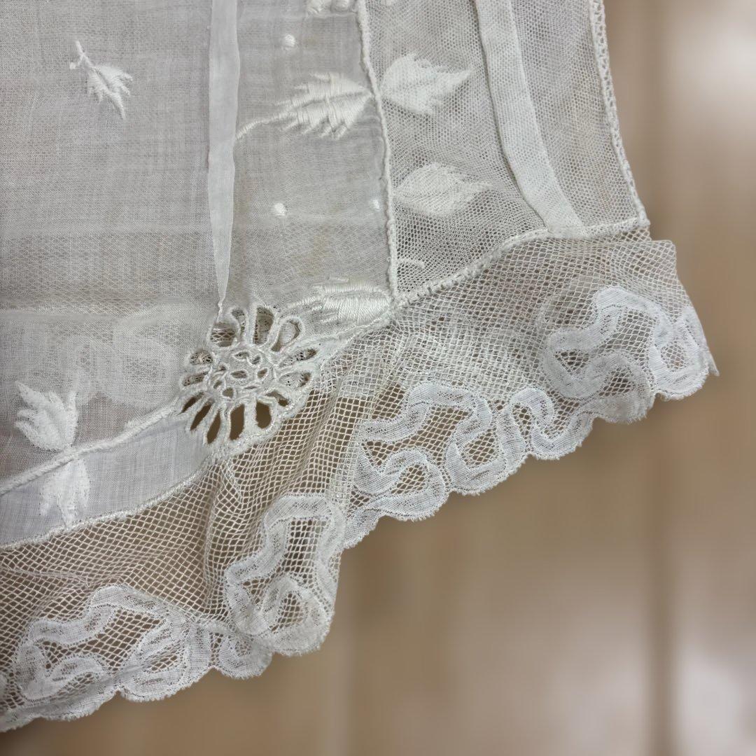 フランス　アンティークレース　ブラウス