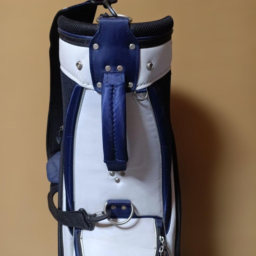 美品 軽量HONMA キャディバッグ ホワイト・ネイビー