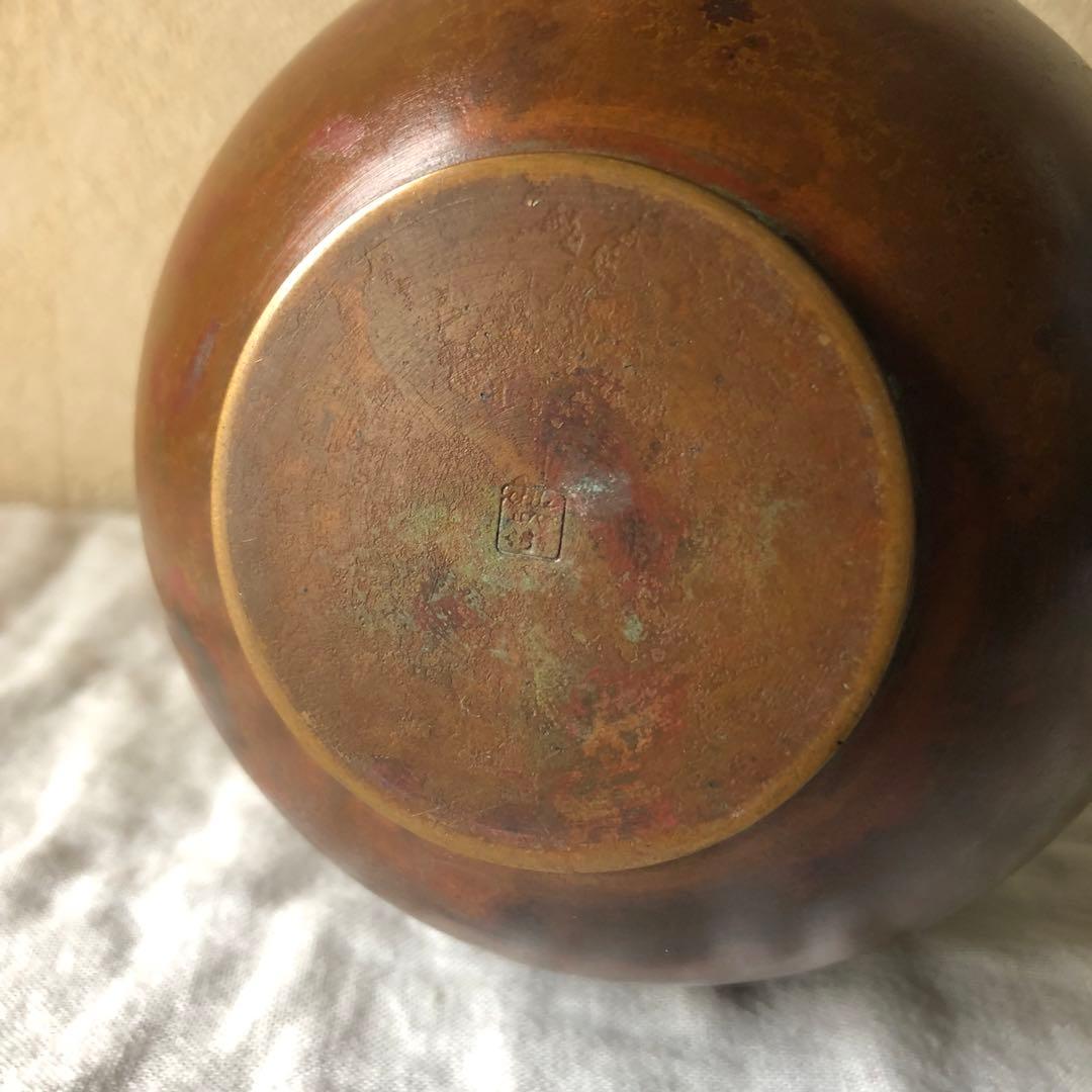 【アンティーク】 オブジェ ブロンズ 青銅 花瓶 雅山 GASEN 国家指定