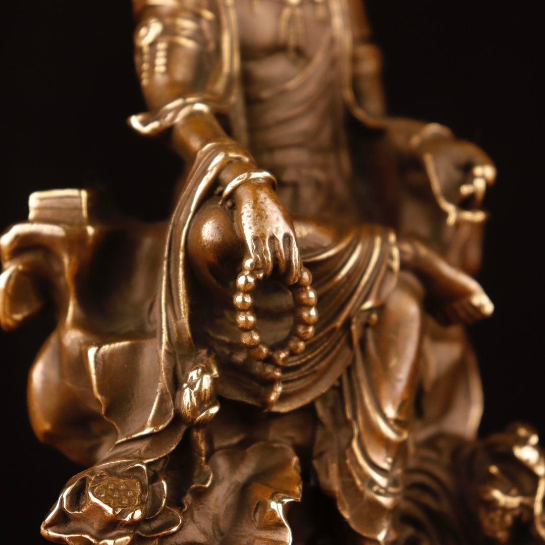 銅像 銅仏 自在観音菩薩仏像 坐龍仏珠観音仏像 仏堂奉納 工芸品 置物