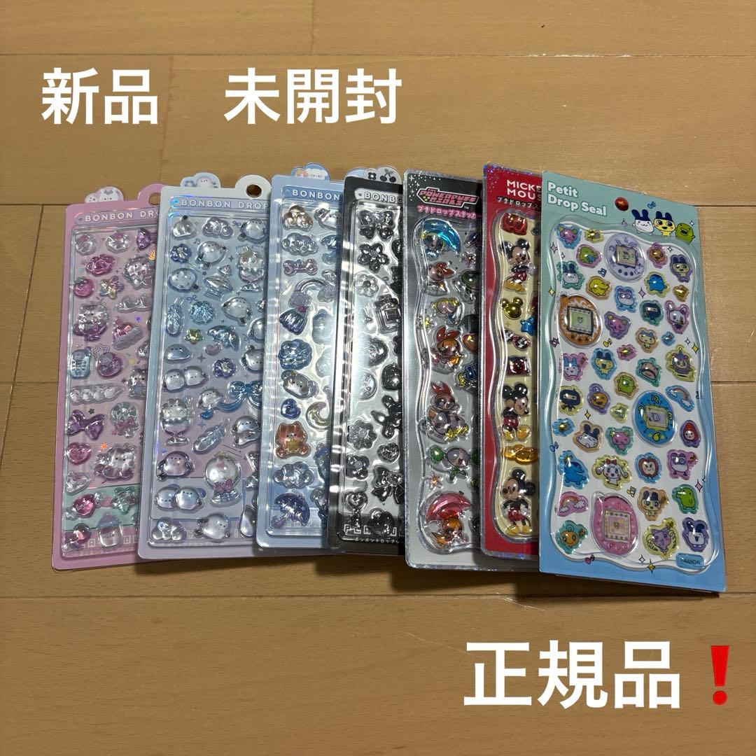 新品　ボンボンドロップシール　たまごっち　パワーパフガールズ　ミッキー　7種
