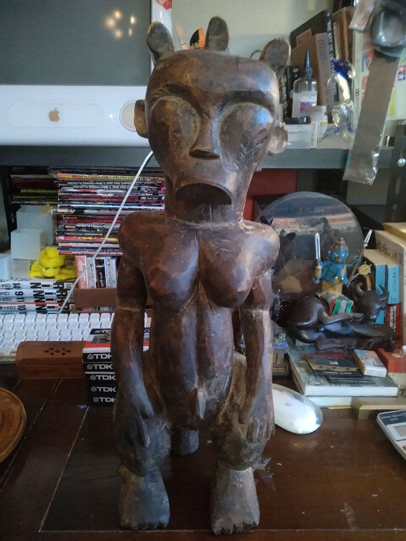 アフリカ　ファン族　フォン族　木彫り　人形　置物　ヴィンテージ　呪物