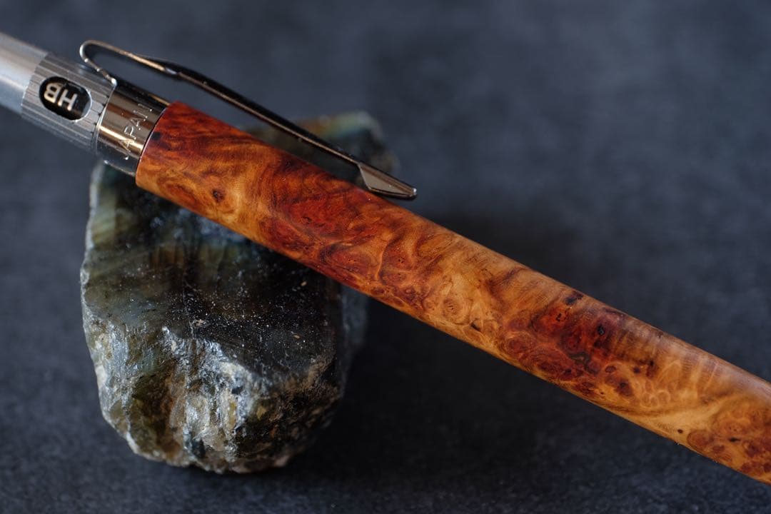PG5木軸カスタム0229　高村杢工房 製図用シャープペンシル　花梨瘤