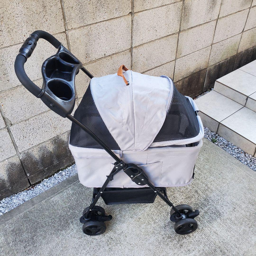 大阪熊ペットカート 分離型 グレー 中小型「BELLO」 極美品